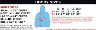 Hoody Size Options