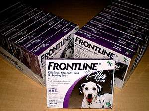 FRONTLINE PLUS, 6 PACK For DOGS, 45 88 lbs NIB US EPA 891962001187 