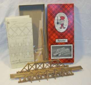 HO Scale Train Layout Campbell Wooden Thru Timber Bridge Trestle 