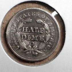 Liberty Seated Half Dime 1854 O.GradeVery Fine.*Problemslightly bent 