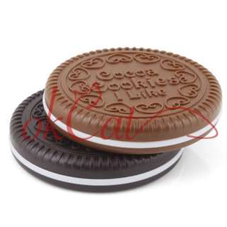 Cute Cookie Shaped Design Mirror Makeup Chocolate Comb  