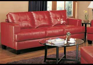 contemporary style living room red leather sofa couch description make 