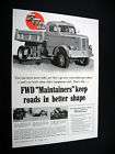 FWD Maintainer road maintenance truck 1952 print Ad