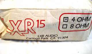 NOS LXR Lanzar Sound LXR15 15 Car Subwoofer Speaker A+  