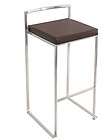 lumisource most popular fuji stacker barstool brown 15 lx17 wx34