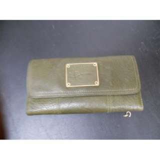 Makowsky Green Leather Larger Wallet Gorgeous Designer  