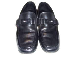 PRADA MENS BLACK LEATHER LOAFER SHOES SIZE 7 MADE IN ITALY  
