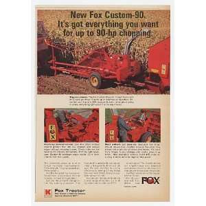  1969 Fox Tractor Custom 90 Forage Harvester Print Ad 