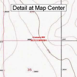  USGS Topographic Quadrangle Map   Granada NW, Colorado 