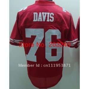  san francisco 49ers #76 anthony davis red jerseys football 