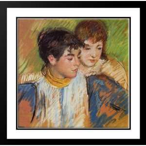 Cassatt, Mary, 28x28 Framed and Double Matted The Two Sisters