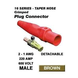  Leviton Male, Plug, Detachable, Crimped, 2 1 AWG, 220 Amp 