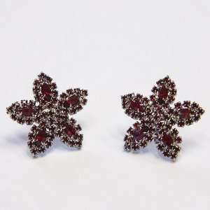  Exclusive Strass Earrings, Siam/Paladium, High Quality 