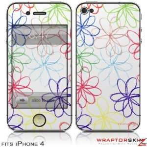 iPhone 4 Skin   Kearas Flowers on White (DOES NOT fit newer iPhone 4S)