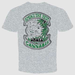 smoke the best cannabis marijuana weed T shirt pot bong  