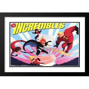 The Incredibles 20x26 Framed and Double Matted Movie Poster   Style M
