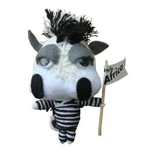  Zebra Africa Pets Mardi Gras Series Voodoo String Doll 