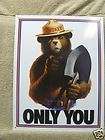 smoky the bear lodge decor vintage look tin metal sign