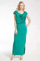 Donna Ricco Cowl Neck Blouson Maxi Dress $138.00
