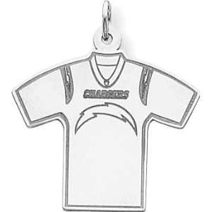  Sterling Silver NFL San Diego Chargers Football Jersey 