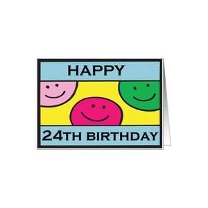  Smiley Face 24th Birthday Card Toys & Games