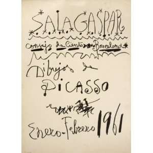  Sala Gaspar, 1961 by Pablo Picasso, 28x20