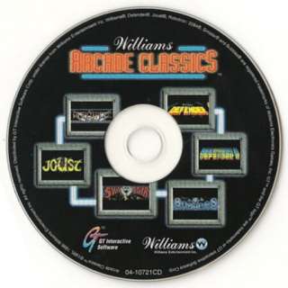 Williams Arcade Classics PC Joust Defender XP Vista W7  