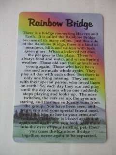 Personalised Memorial Rainbow Bridge Dog Name Keyring  