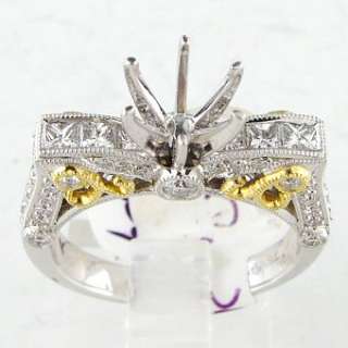 CT Diamond Ladies Ring Mounting 18k Two Tone Gold  
