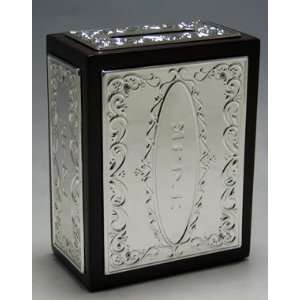  Silver Plated Rectangular Tzedakah Box / Charity Box 