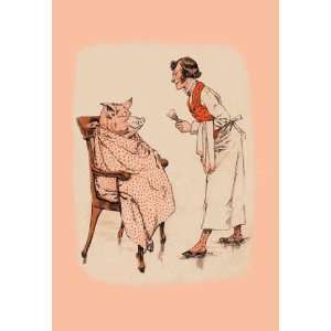   By Buyenlarge Shaving the Pig 12x18 Giclee on canvas