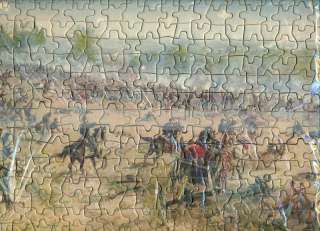 Old jigsaw puzzle of the Civil War battle, About 150  