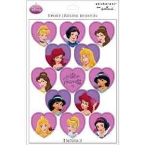  Disney Princess Party Favors   Stickers Epoxy Heart Shaped 