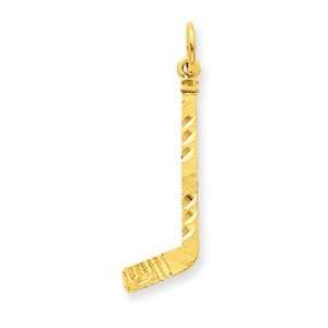   IceCarats Designer Jewelry Gift 14K Hockey Stick Charm Jewelry