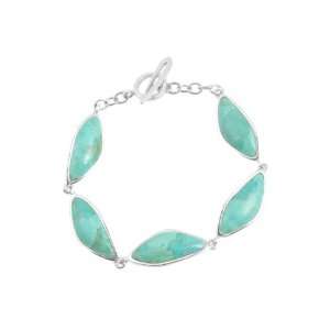  Barse Sterling Silver Turquoise Link Bracelet Jewelry