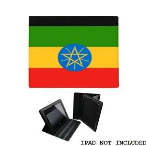  Ethiopia Flag iPad 2 3 Leather and Faux Suede Holder Case 