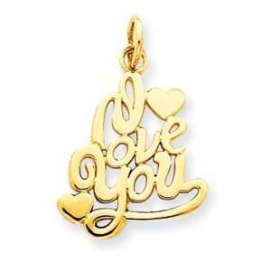  14K Gold I Love You Charm [Jewelry]