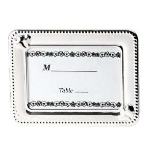 Wedding Favors   Chrome Place Card Frame with Hearts (Set 