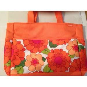  Clinique Orange Floral Tote Bag Beauty