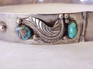   Vintage Navajo Morenci Turquoise Sterling Silver Hat Band Belt Style