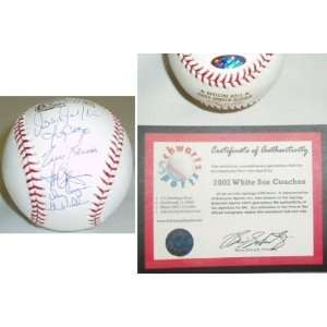  2005 White Sox 7 Coaches Signed WS Baseball w/Guillen 