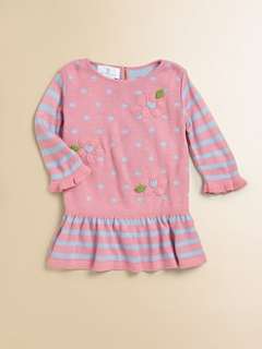 Florence Eiseman   Infants Striped & Polka Dot Sweater Dress