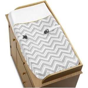  Yellow and Gray Zig Zag Baby Changing Pad Cover by JoJO 