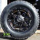 18 Fuel Off Road Wheels Hostage Blk Nitto Terra Grappler AT Tires 295 