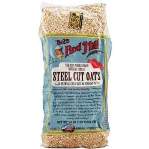  Bobs Red Mill  Steel Cut Oats, Natural Cereal, 24oz 