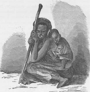 SUDAN Female slave of the Soudan, antique print, 1890  