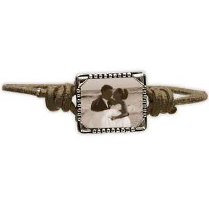  Brown Cord Picture Frame Bracelet