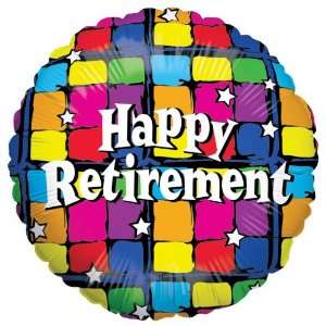   By mayflower Happy Retirement Squares Foil Balloon 