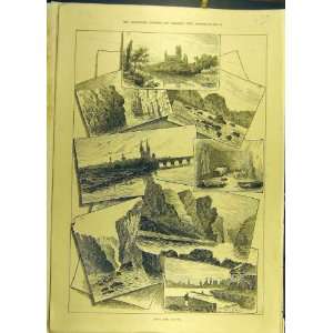  1886 Danube River Sketches View Social History Print