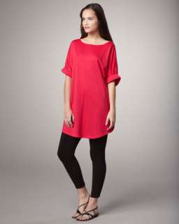 Rolled Sleeve Tunic & Cropped Stretch Leggings, Petite